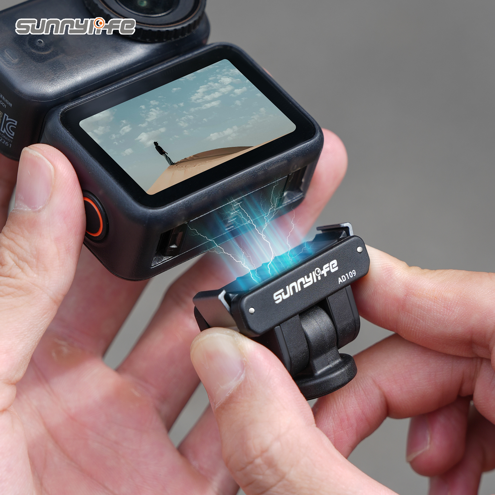 Sunnylife Dual-Direction Magnetic Quick Release Adapter Mount 1/4
