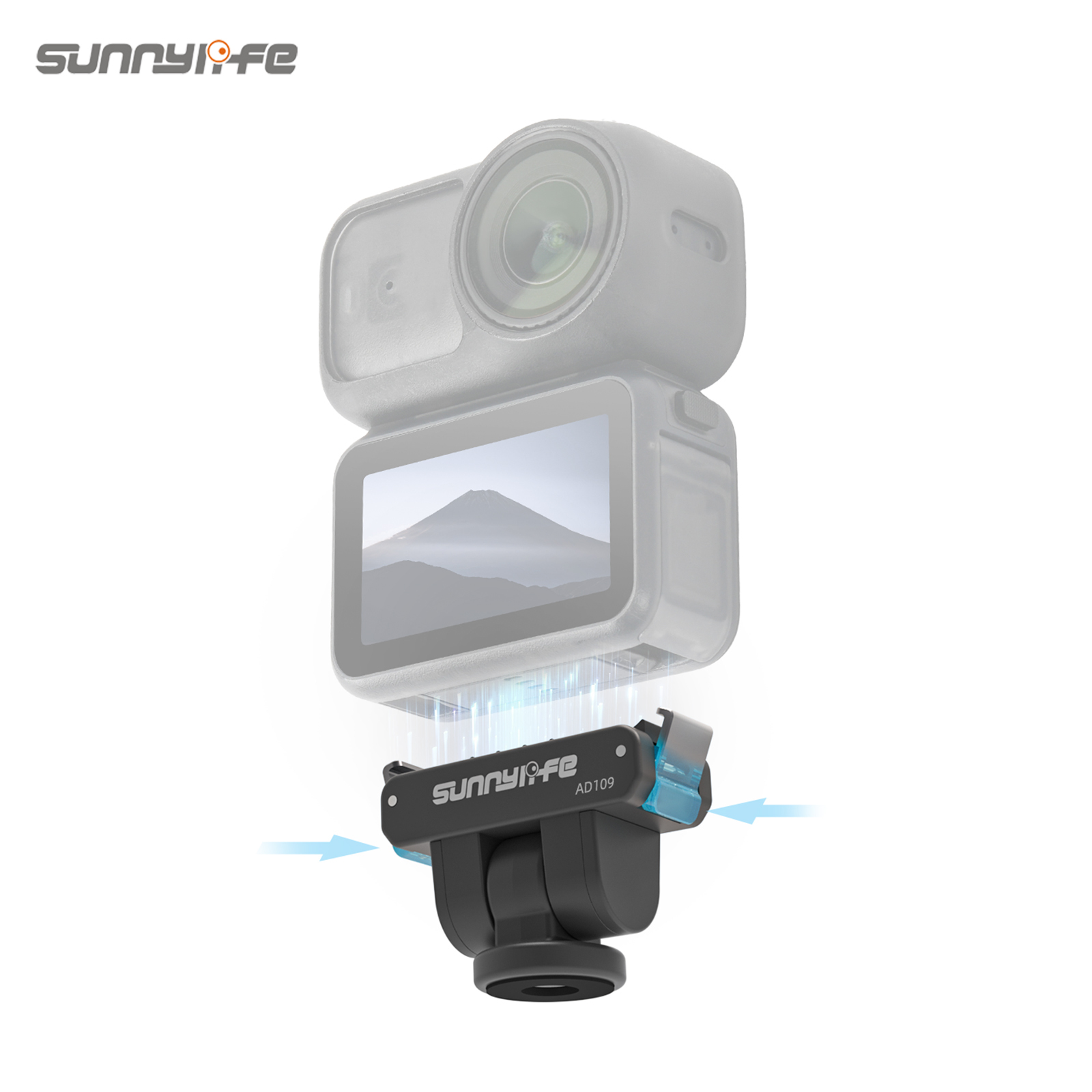 Sunnylife Dual-Direction Magnetic Quick Release Adapter Mount 1/4” 180 Degree Tilt Selfie Stick Adapter Stand for OSMO Nano