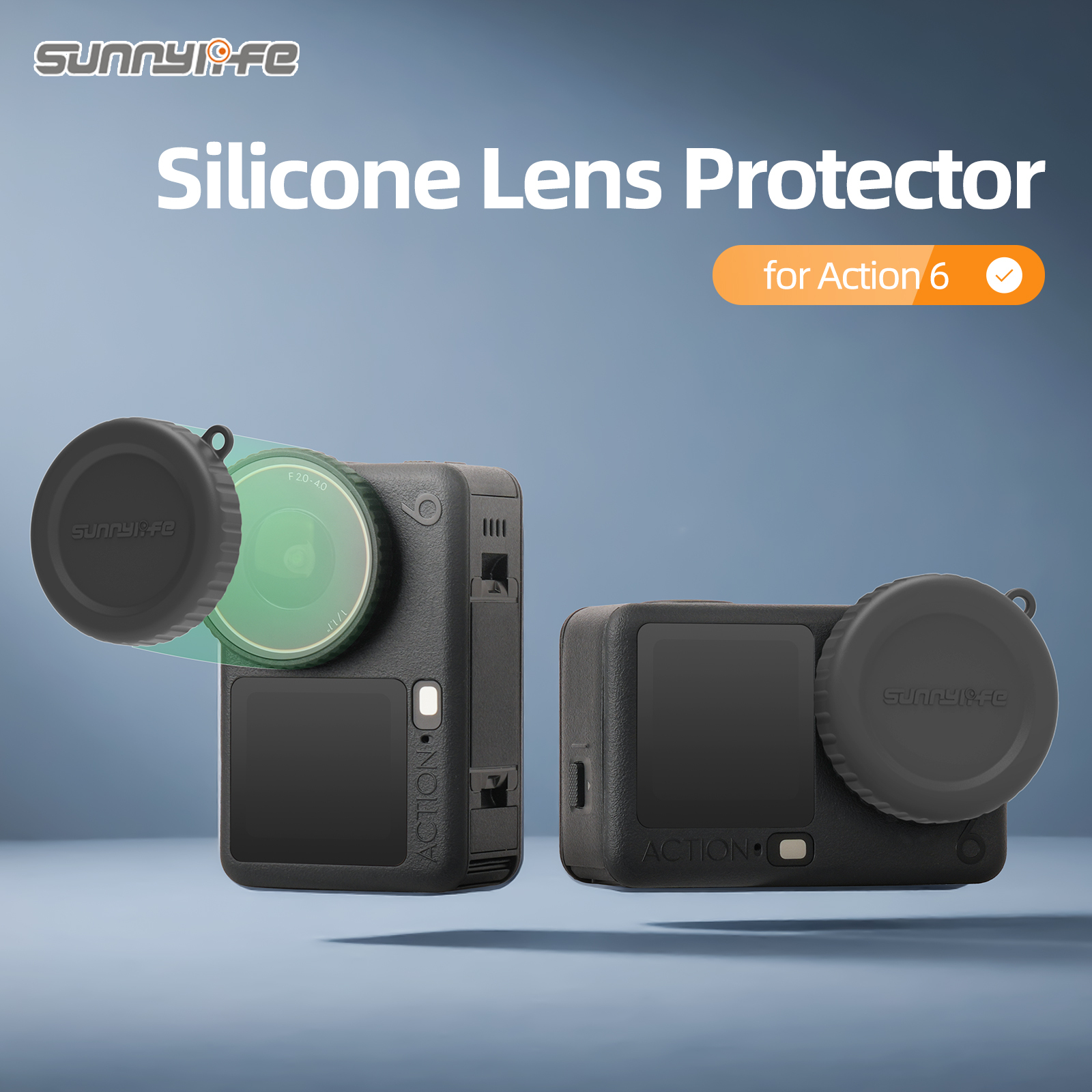 Sunnylife Silicone Lens Cover Scratch-Proof Camera Cover Protector Protective Lens Guard Protector for OSMO ACTION 6