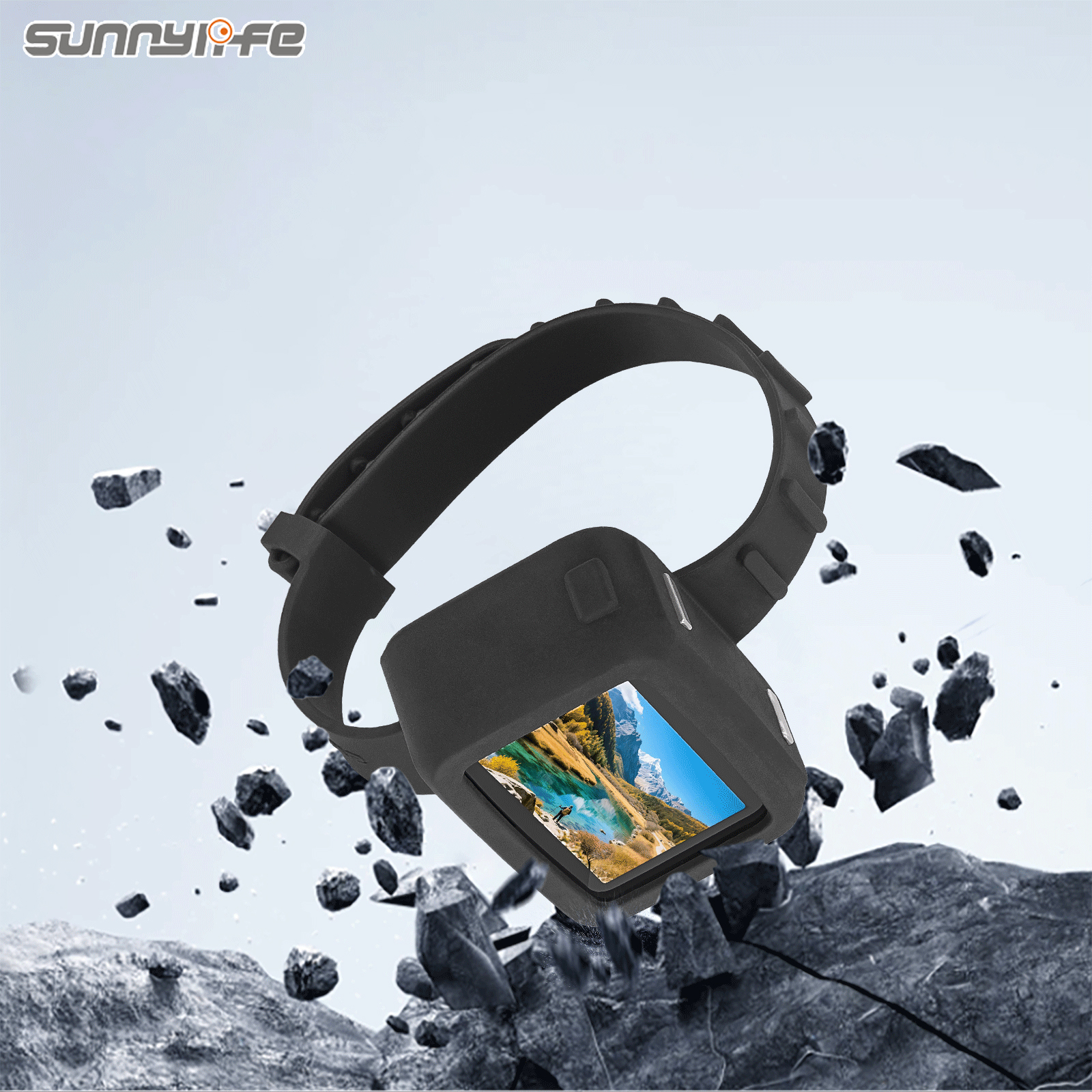 Sunnylife Vision Dock Strap Wristband Expansion Band Silicone Protective Cover Bicycle Strap Cat Collar for Osmo Nano
