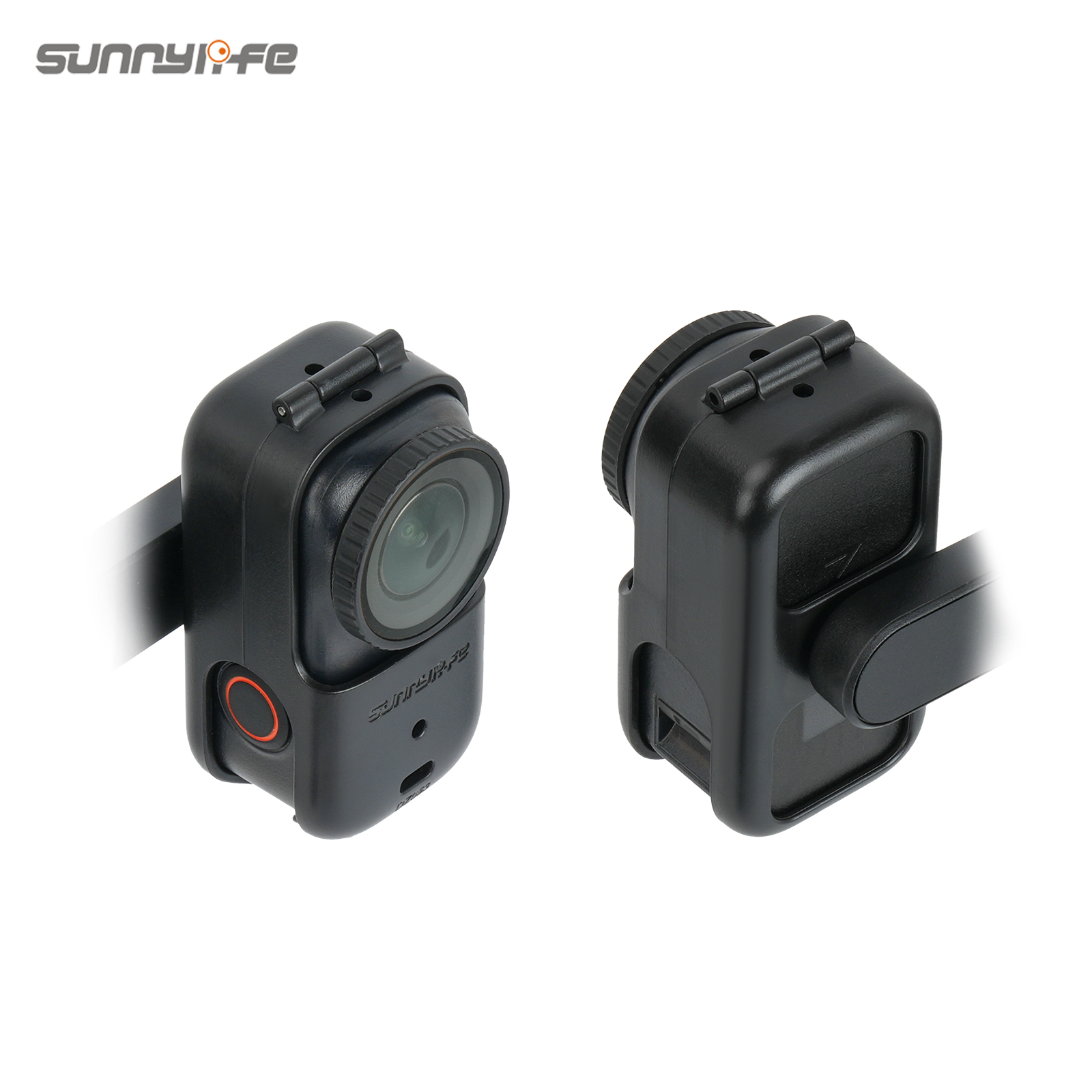 Sunnylife 360° Rotation Adjustable Cold Shoe Vertical-Horizontal Adapter Mount Protective Frame Mounting Brackets Housing Case for OSMO NANO