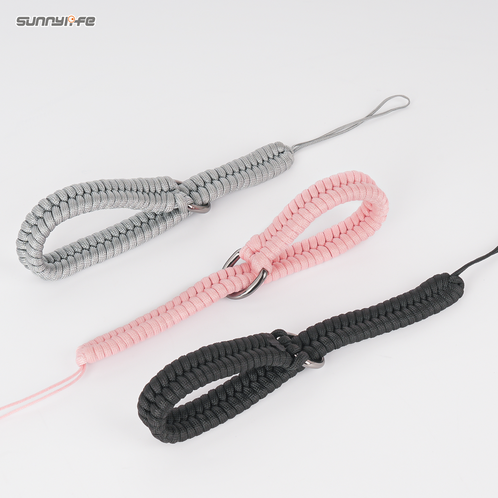 Sunnylife Universal Wrist Strap 1/4" Carbon Steel Screw Buckle Adjustable Wrist Lanyard Braided Safe Rope for Action Camera