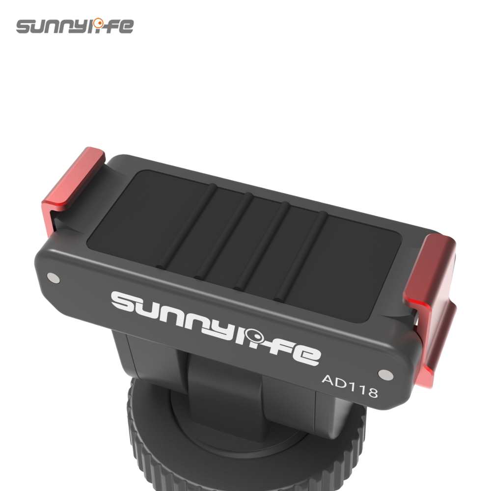 Sunnylife Cold Shoe Magnetic Quick Release Adapter Mount 1/4” 180° Tilt Adjustable Selfie Stick Adapter Stand for Osmo 360/Action 5 Pro/4/3/2