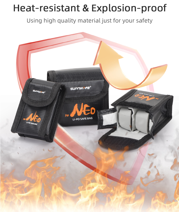 Sunnylife LiPo Safe Bag Explosion-proof Protective Battery Storage