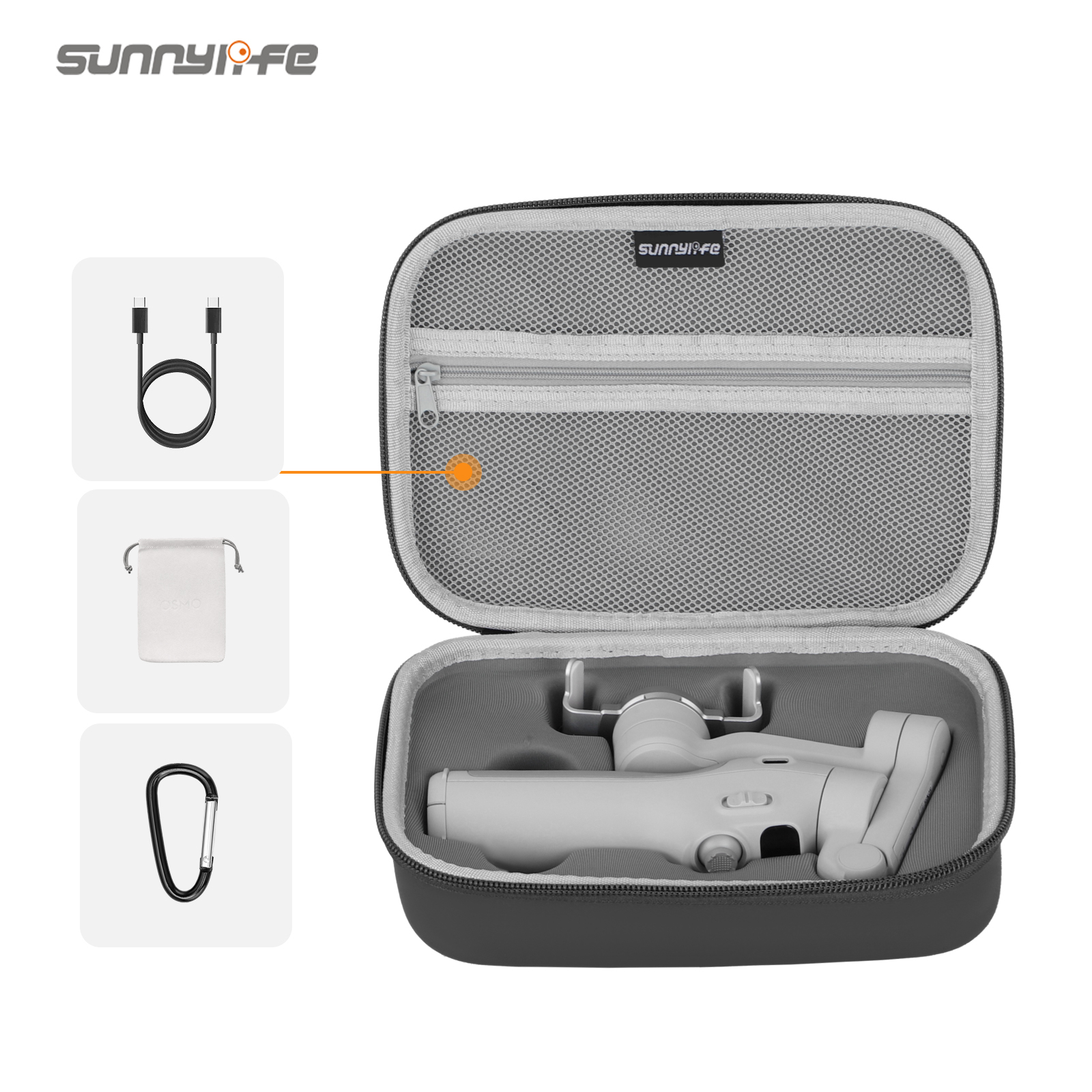 Sunnylife Portable Carrying Case Mini Bag Handbag Accessories for Osmo Mobile 8/7/7P