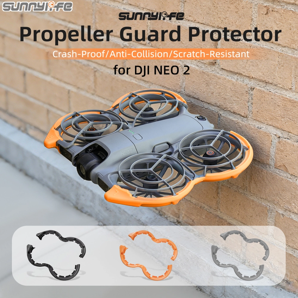 2 Protectores De Hélice Para DJI NEO – Anillos De Plástico Anticolisión Naranja Para Evitar Golpes En Vuelo | Accesorios Fáciles De Instalar Y Compatibles 100%