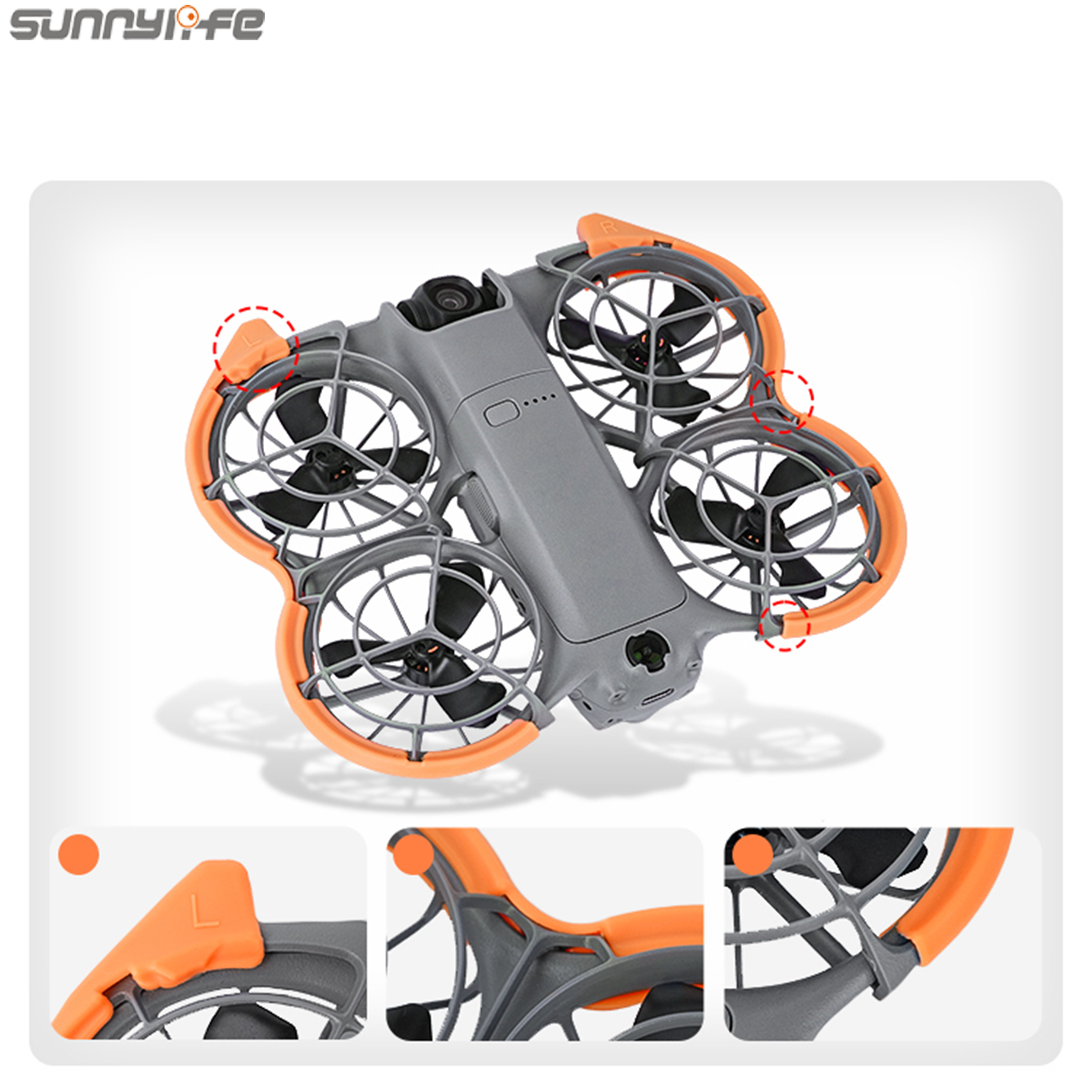 Sunnylife Colorful Propeller Guard Protector Prop Bumper Ring Anti-Collision Protective Cover Accessories for DJI NEO 2