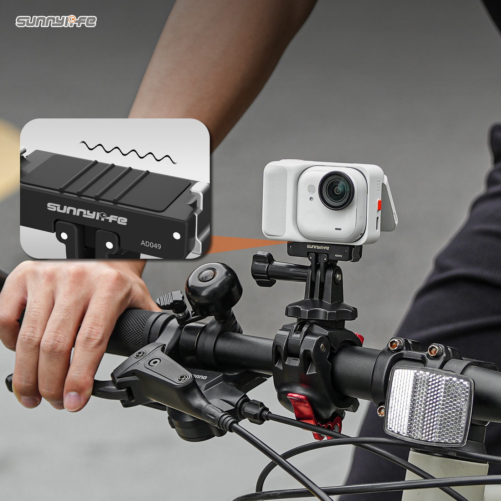 Sunnylife Magnetic Quick Release Adapter Mount Foldable Base Dual-Claws 1/4" Hole Accessories for Insta360 GO Ultra