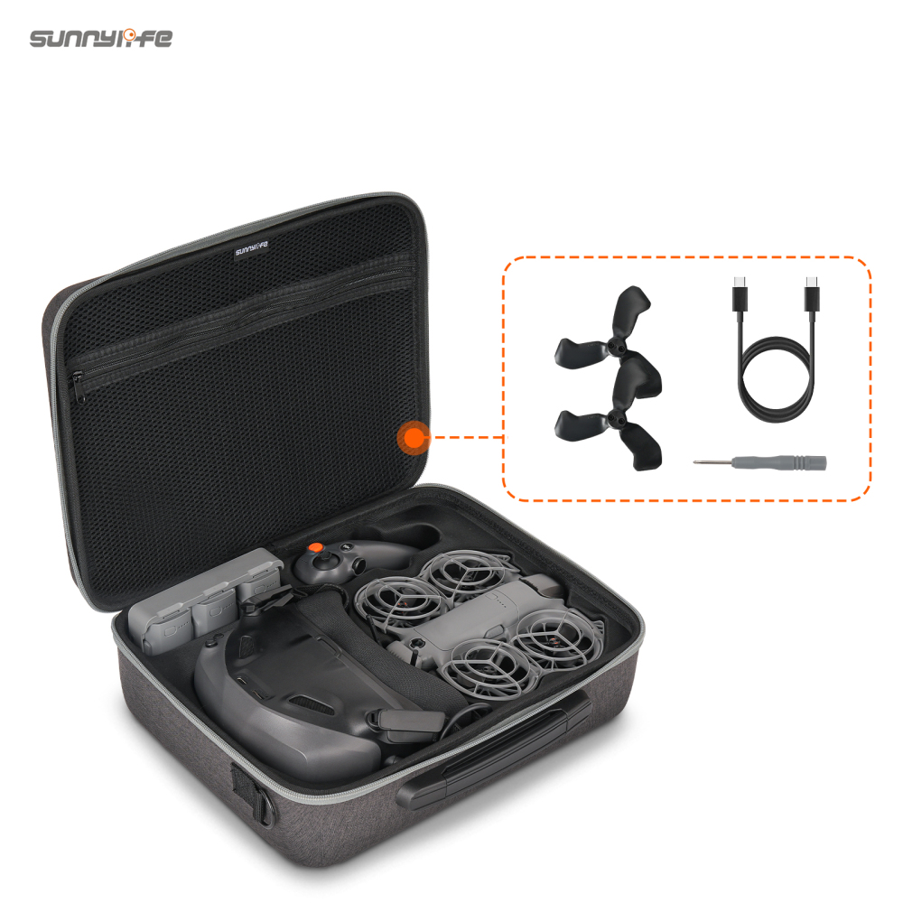 Sunnylife Portable Carrying Case NEO 2 Storage Bag Hard Travel Case Shoulder Bag Accessories for NEO 2 Motion Fly More Combo