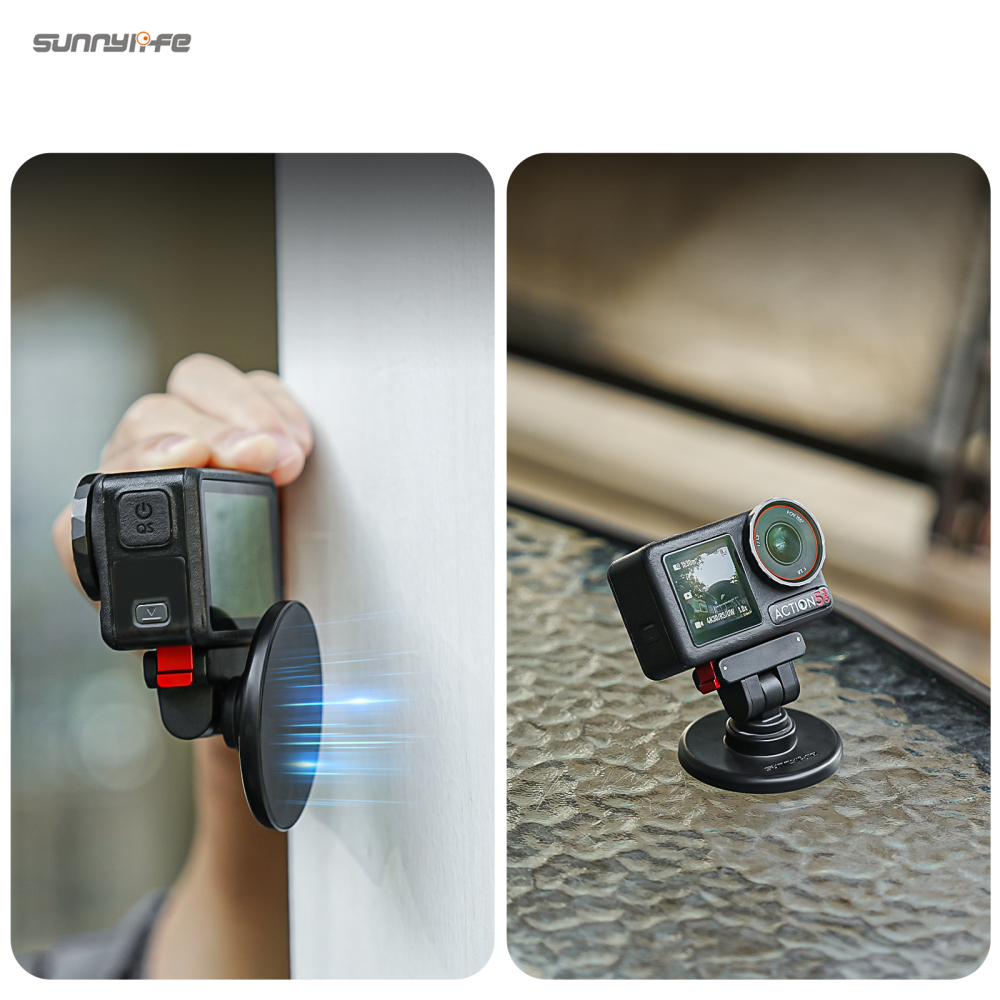 Sunnylife Quick-Release Magnetic Base Mount 1/4” 180° Tilt Adjustable Tabletop Base Bracket for OSMO 360/Action 5 Pro/4/3/2
