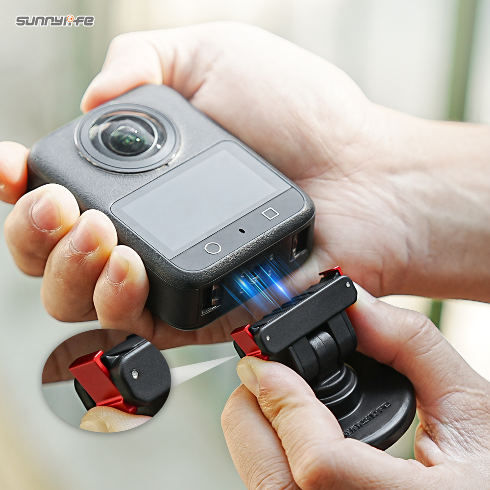 Sunnylife Quick-Release Magnetic Base Mount 1/4” 180° Tilt Adjustable Tabletop Base Bracket for OSMO 360/Action 5 Pro/4/3/2