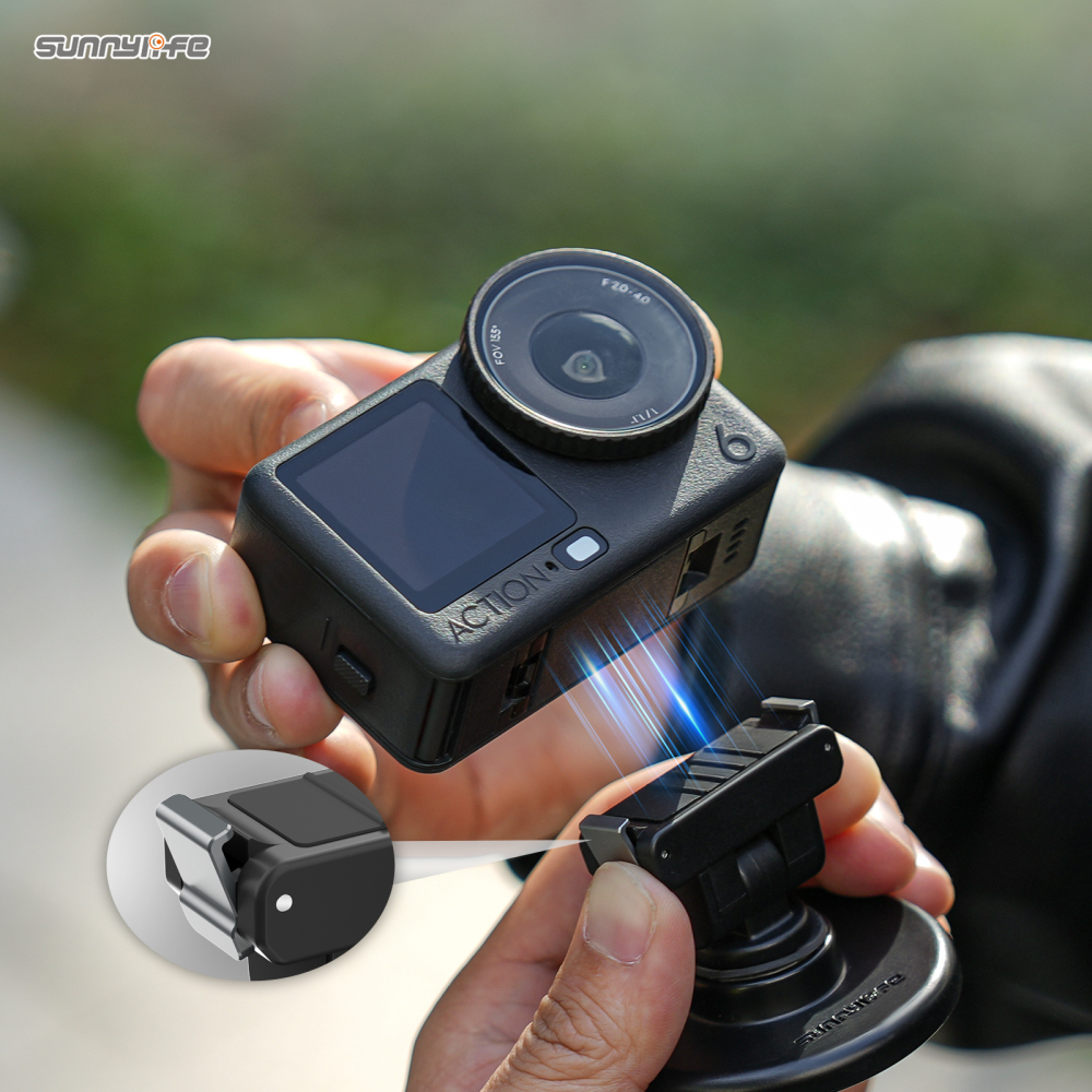 Sunnylife Quick-Release Dual-Direction Magnetic Base Mount 1/4” 180° Tilt Adjustable Tabletop Base Bracket for Osmo Nano/Action 6