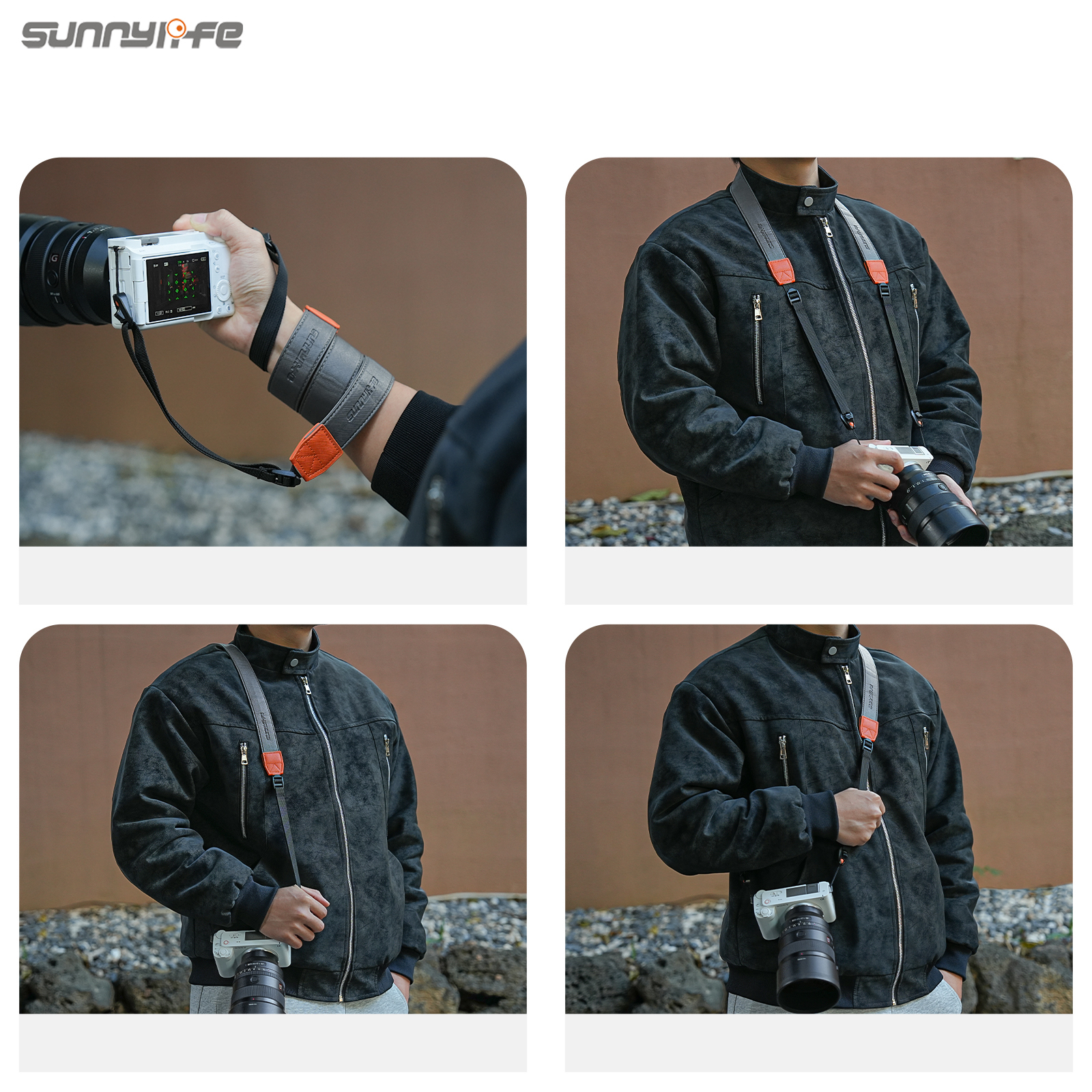 Sunnylife Universal Quick-Release Shoulder Strap Adjustable Shoulder Lanyard 3.2cm-Wide Safe Rope for DSLR Cameras