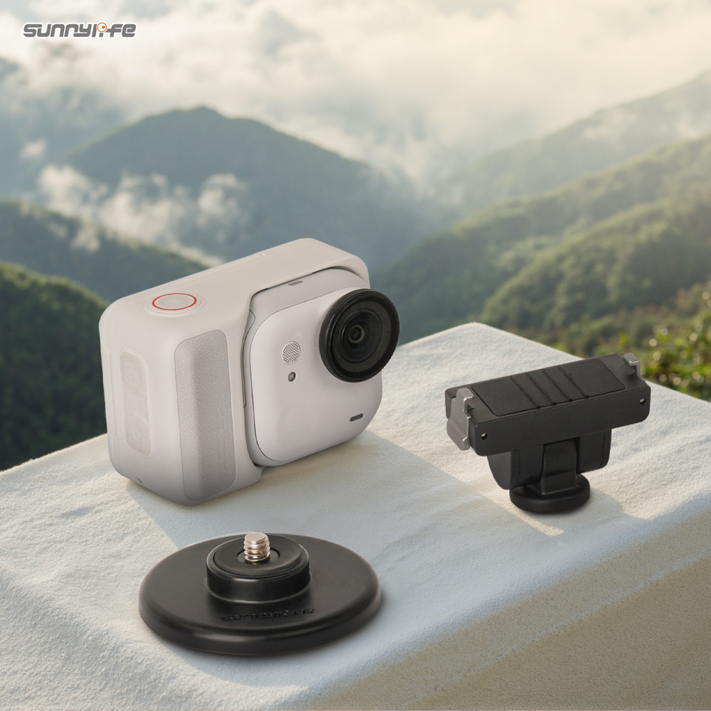Sunnylife Quick-Release Magnetic Base Mount 1/4in 180° Tilt Adjustable Tabletop Base Bracket for Insta360 GO Ultra