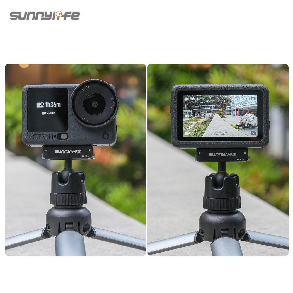 Sunnylife Dual-Direction Magnetic Quick-Release Ball-Joint Adapter Mount 360° Rotatable Adjustable Suction Cup Bracket for Osmo Nano/Action 6