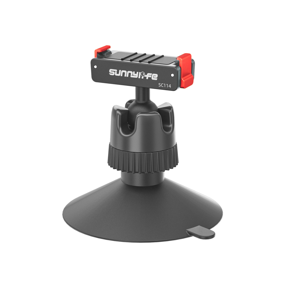 Sunnylife Magnetic Quick-Release Ball-Joint Adapter Mount  360° Rotatable Suction Cup Bracket for Osmo 360/Action 5 Pro/4/3
