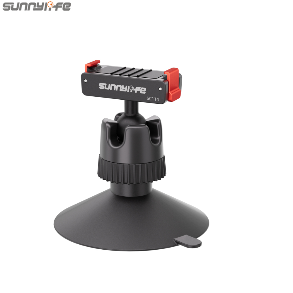 Sunnylife Magnetic Quick-Release Ball-Joint Adapter Mount  360° Rotatable Suction Cup Bracket for Osmo 360/Action 5 Pro/4/3