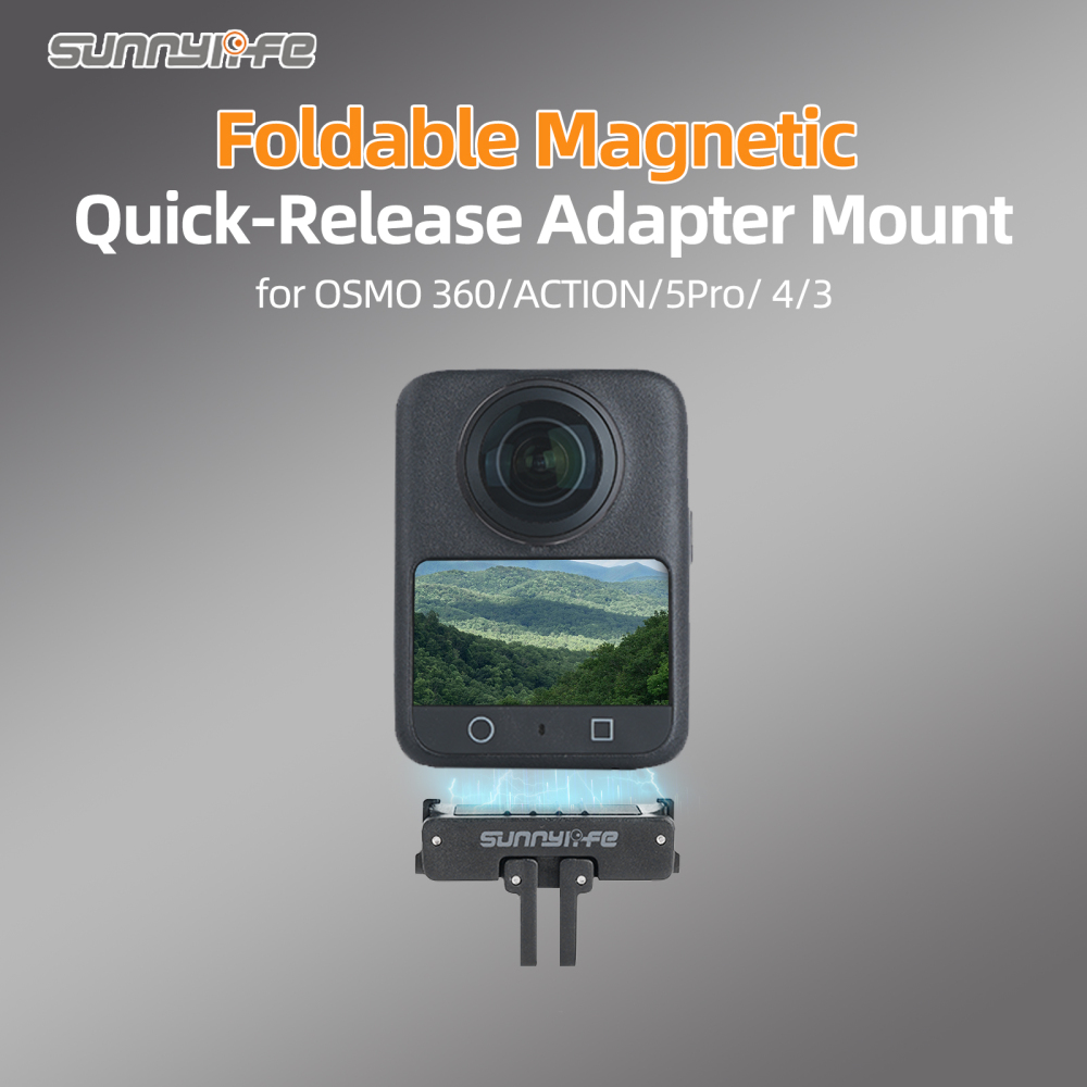 Sunnylife Foldable Magnetic Quick Release Mount Action Camera Selfie Stick Tripod Adapter Cam Stand for OSMO 360/ ACTION 5pro/4/3