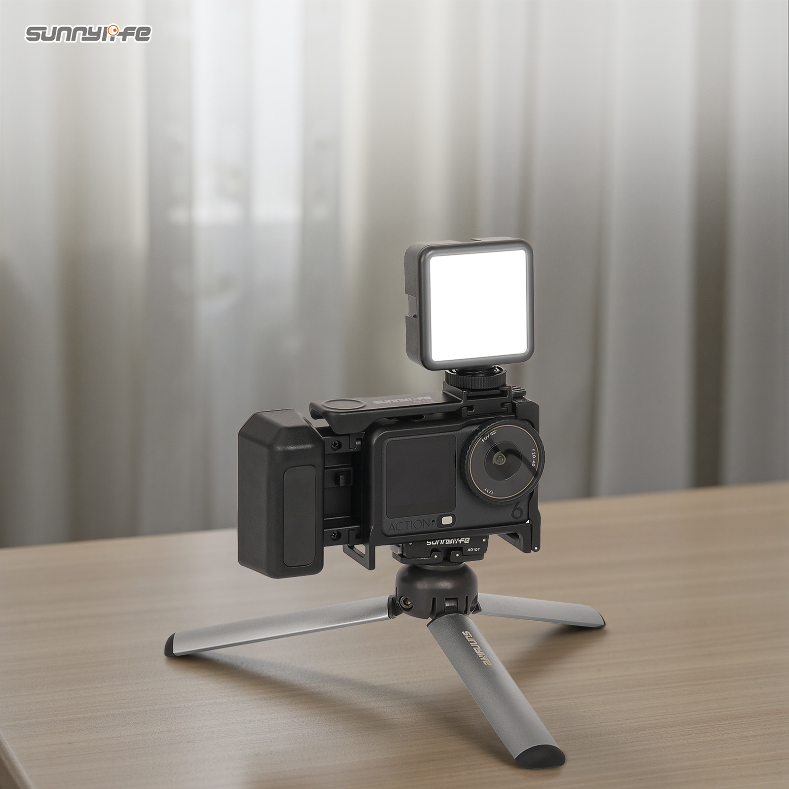 Sunnylife 2-in-1 Detachable Protective Frame & Street Photography Handle Ergonomic Hand Grip Quick Release Shutter Handle for Osmo Action 6