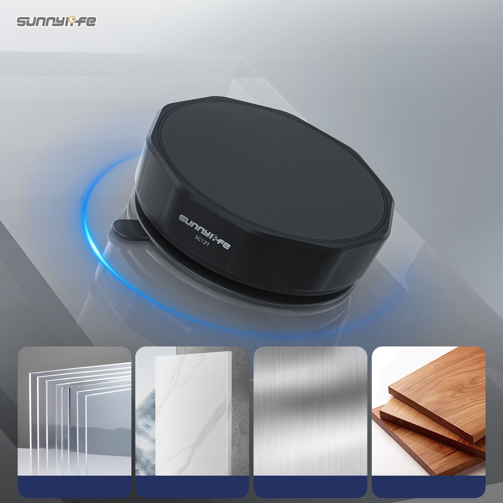 Sunnylife Universal Suction Cup Adapter Base Strong Suction Sucker Accessory for Action Camera