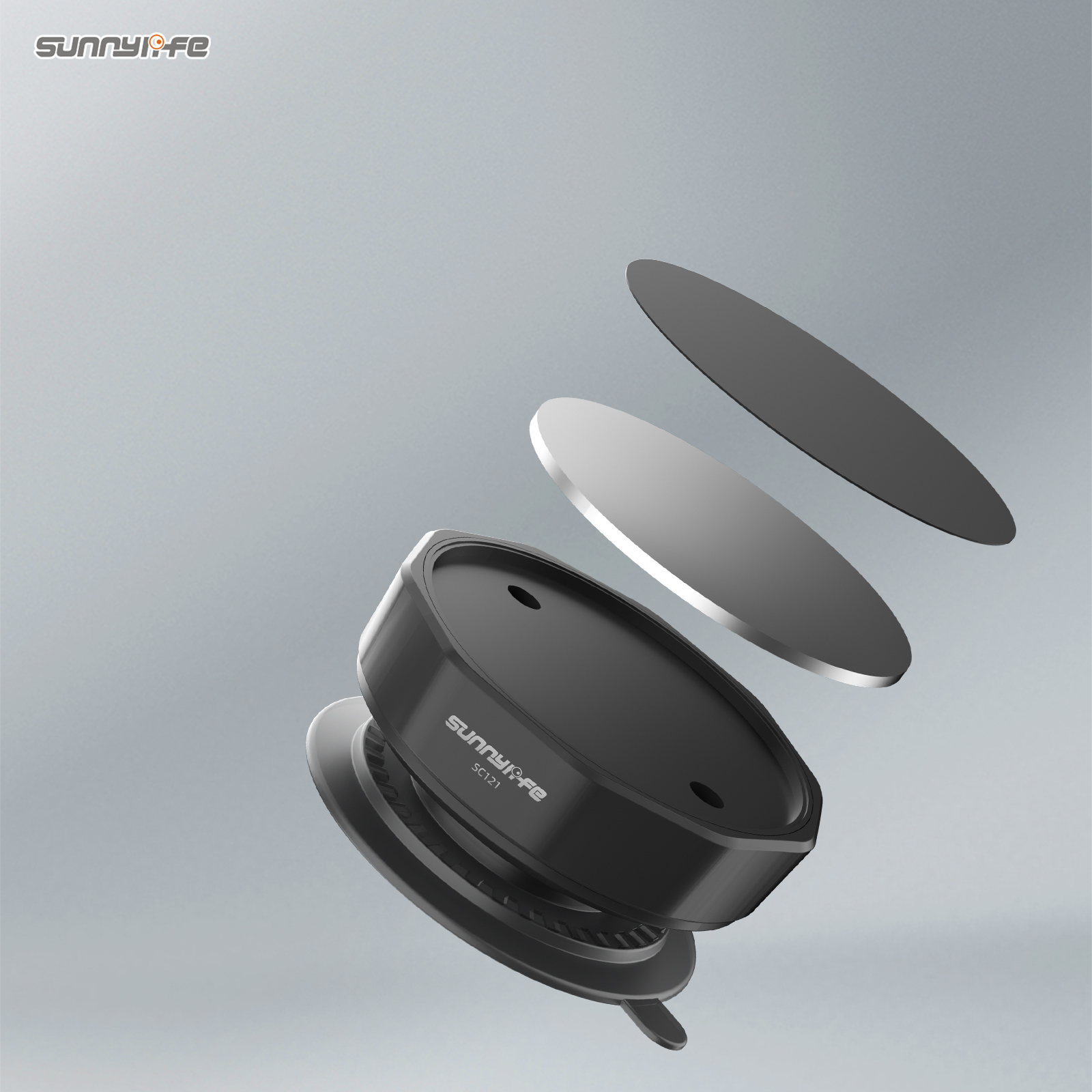 Sunnylife Universal Suction Cup Adapter Base Strong Suction Sucker Accessory for Action Camera