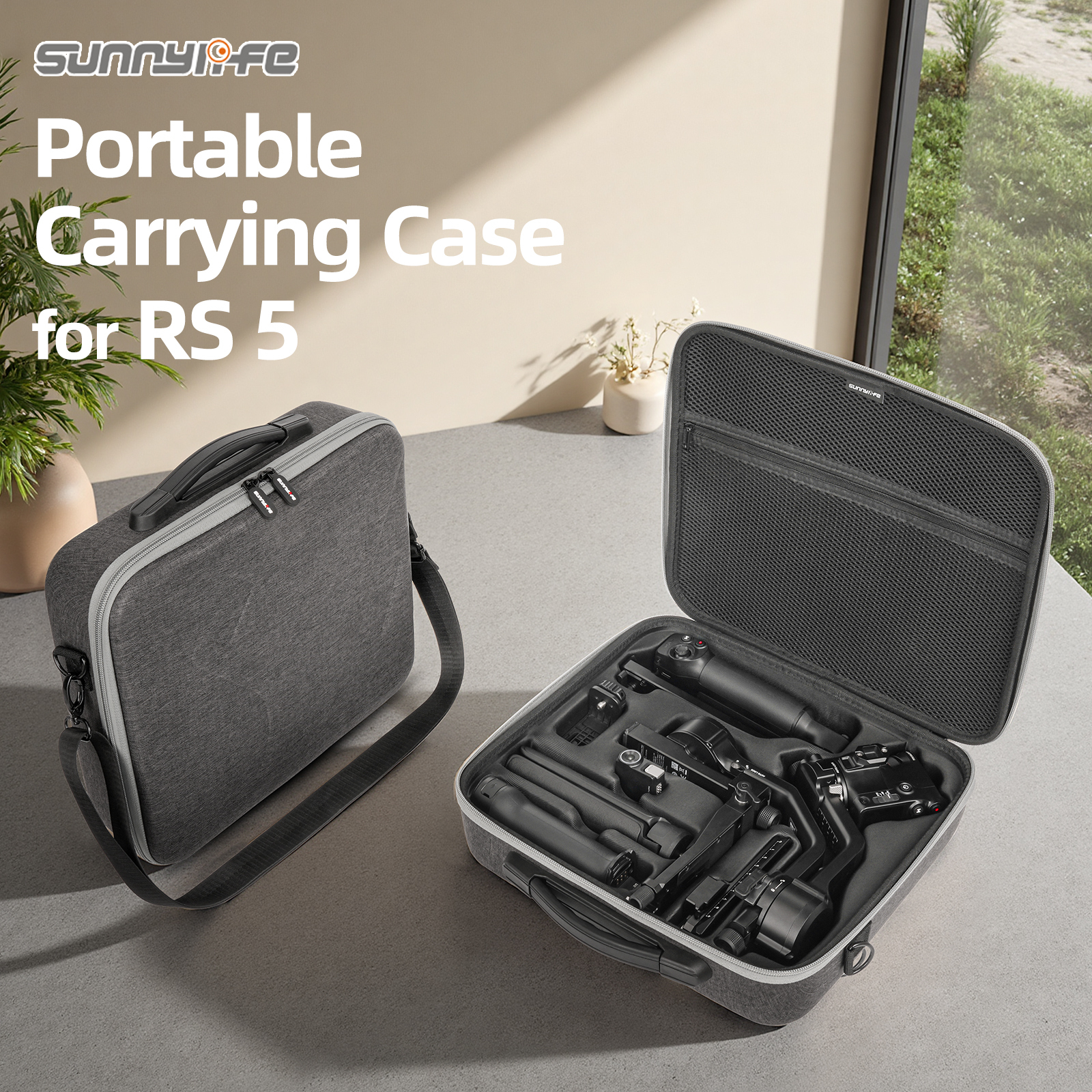 Sunnylife Multifunctional Carrying Case Handbag Shoulder Bags Crossbody Bag Storage Accessories for DJI RS 5