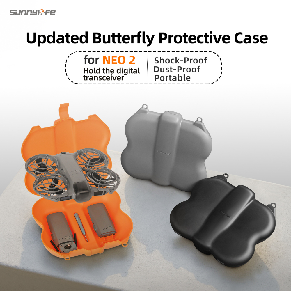 Sunnylife Updated Butterfly Protective Case Portable Shock-Proof Storage Box Dust-Proof Accessories for DJI NEO 2