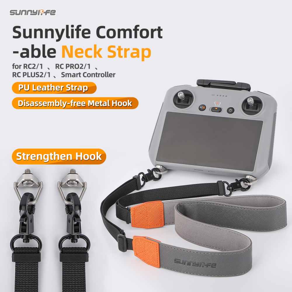 Sunnylife Controller Hanger Strap Shoulder Belt Lanyard Disassembly-free Hook for FLIP/ Mini 4 Pro RC2/1 / RC PRO2/1 / RC PLUS 2/1