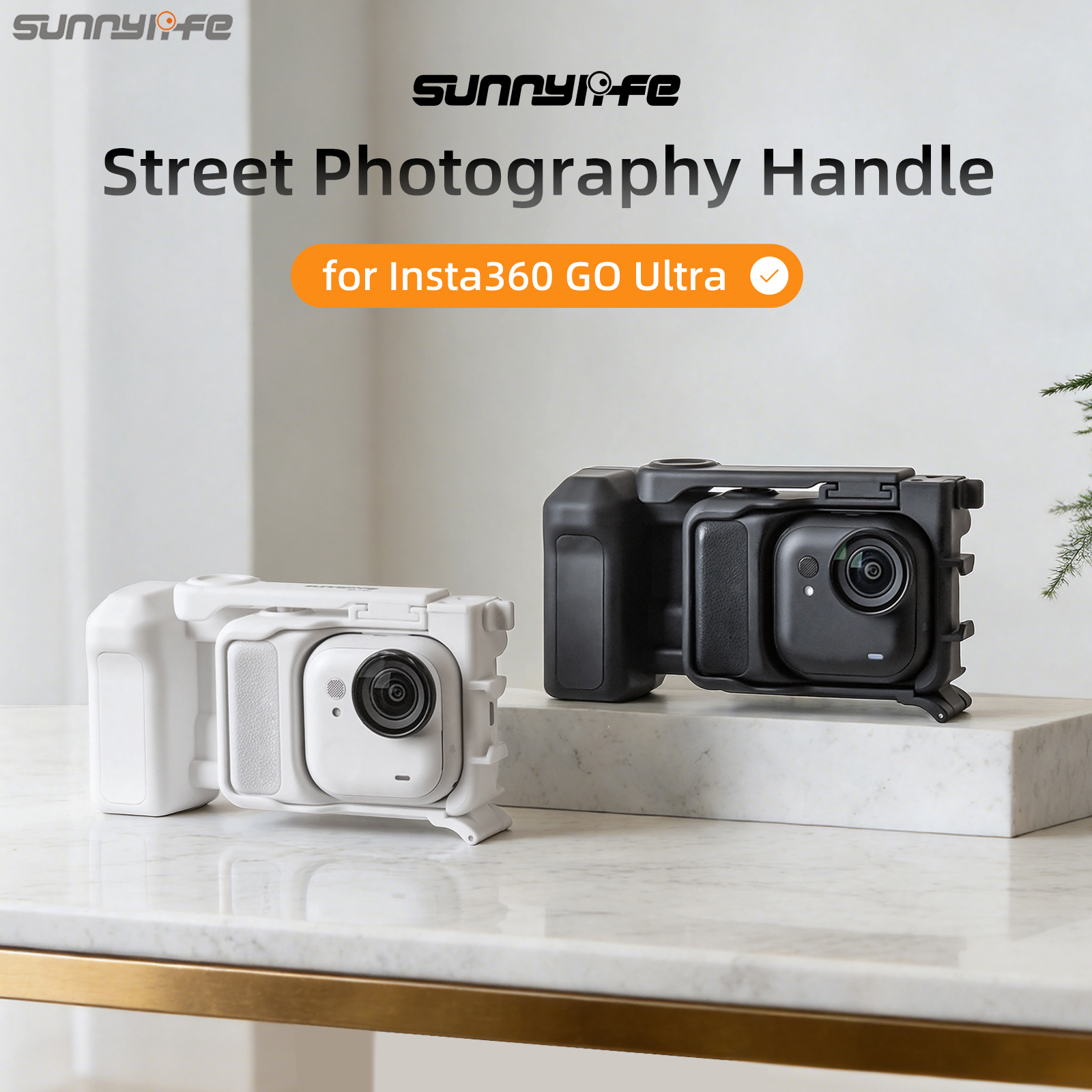 Sunnylife Street Photography Handle Ergonomic Hand Grip Quick Release Shutter Handle for Insta360 GO Ultra
