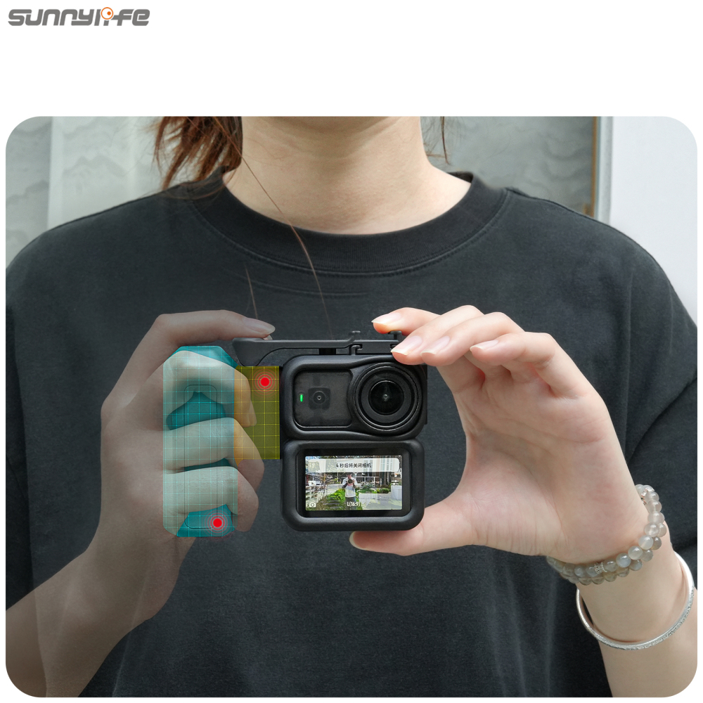 Sunnylife Integrated Street Photography Handle Ergonomic Hand Grip Quick Release Shutter Handle for Osmo Nano