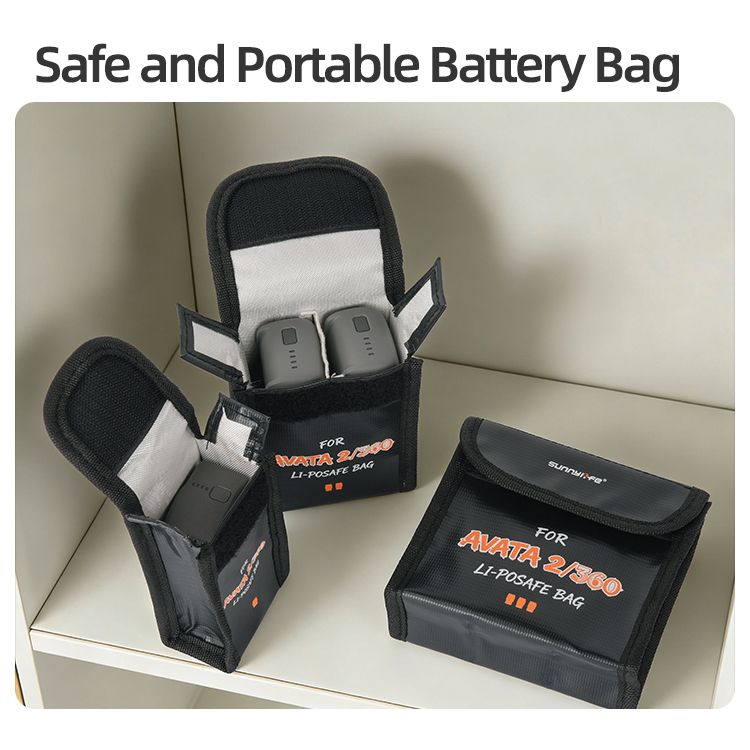 Sunnylife Battery Safe Bag Protective Li-Po Safe Bag Explosion-proof Accessories for AVATA 2/360