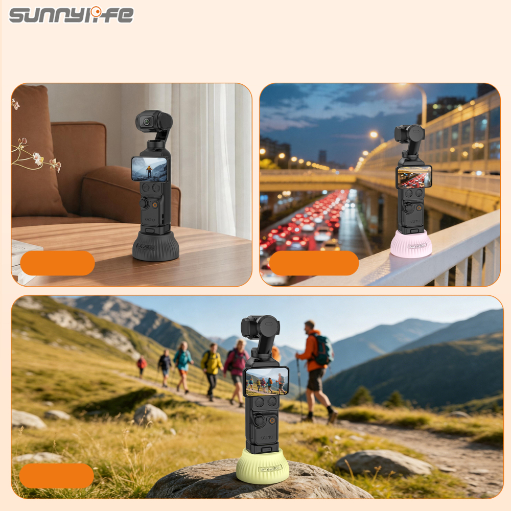 Sunnylife Silicone Stand Base Car Center Console Base Desktop Stabilizer Supporting Holder Accessories for Pocket 4/3