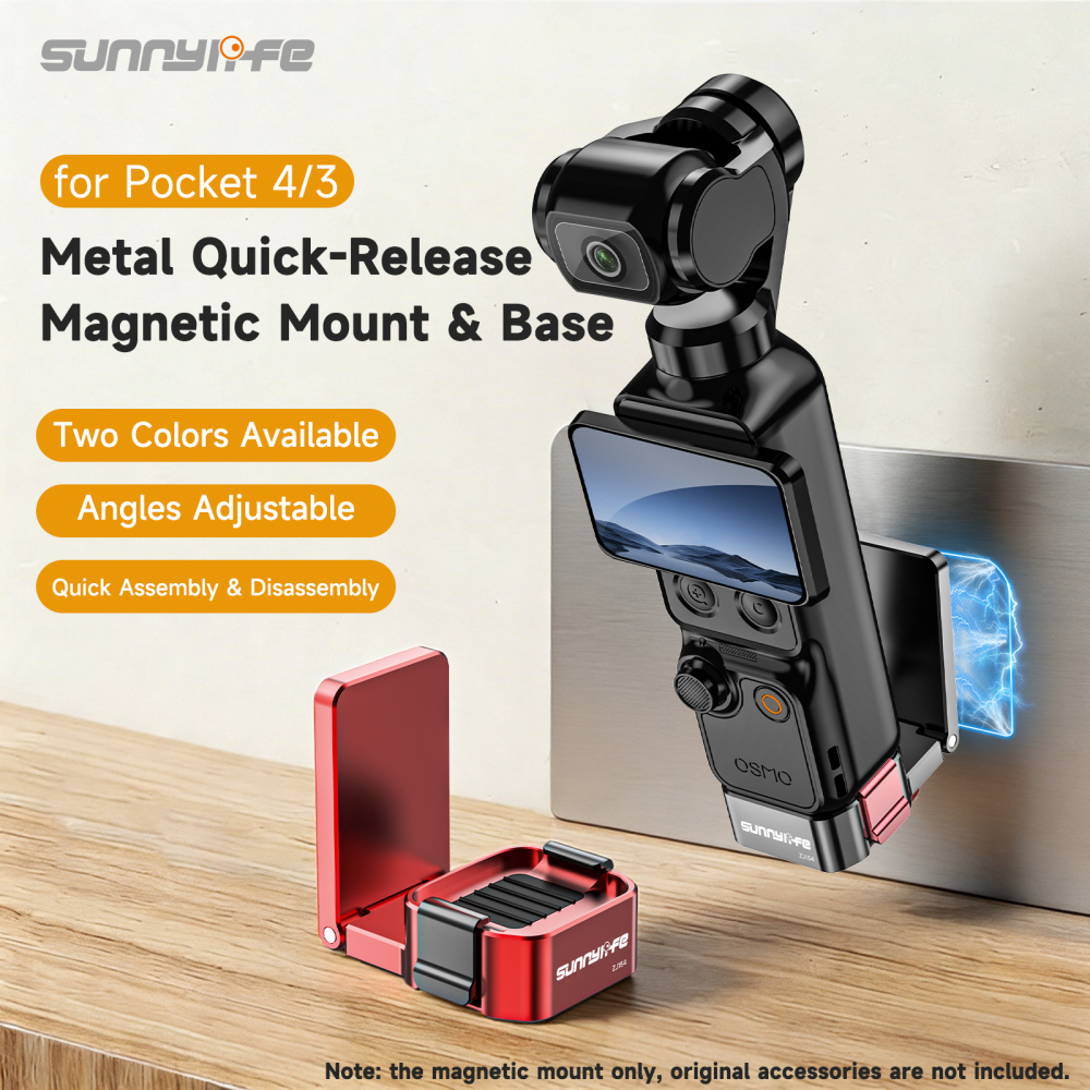 Sunnylife Metal Quick-Release Magnetic Mount Tabletop Base Bracket Angles Adjustable Accessories for Osmo Pocket 4/3