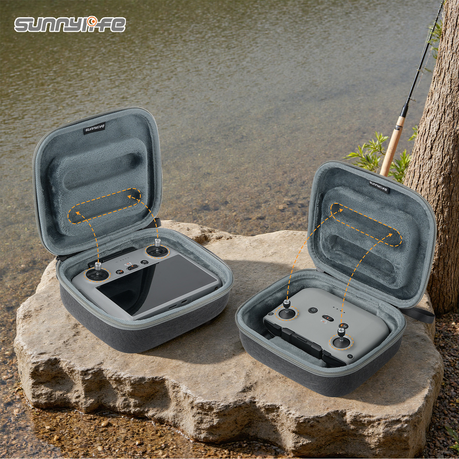 Sunnylife Carrying Case Combo Bag Drone Body Controller Bags Hard Travel Case Large Capacity Messenger Bag for Lito 1/X1/Mini 5 Pro