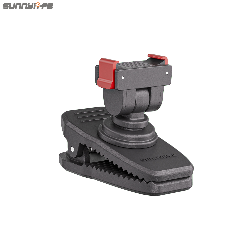 Sunnylife Magnetic Quick-Release Adjustable Backpack Clip Action Camera Clamp Vertical-Horizontal Mount Accessories for Osmo Pocket 4/3
