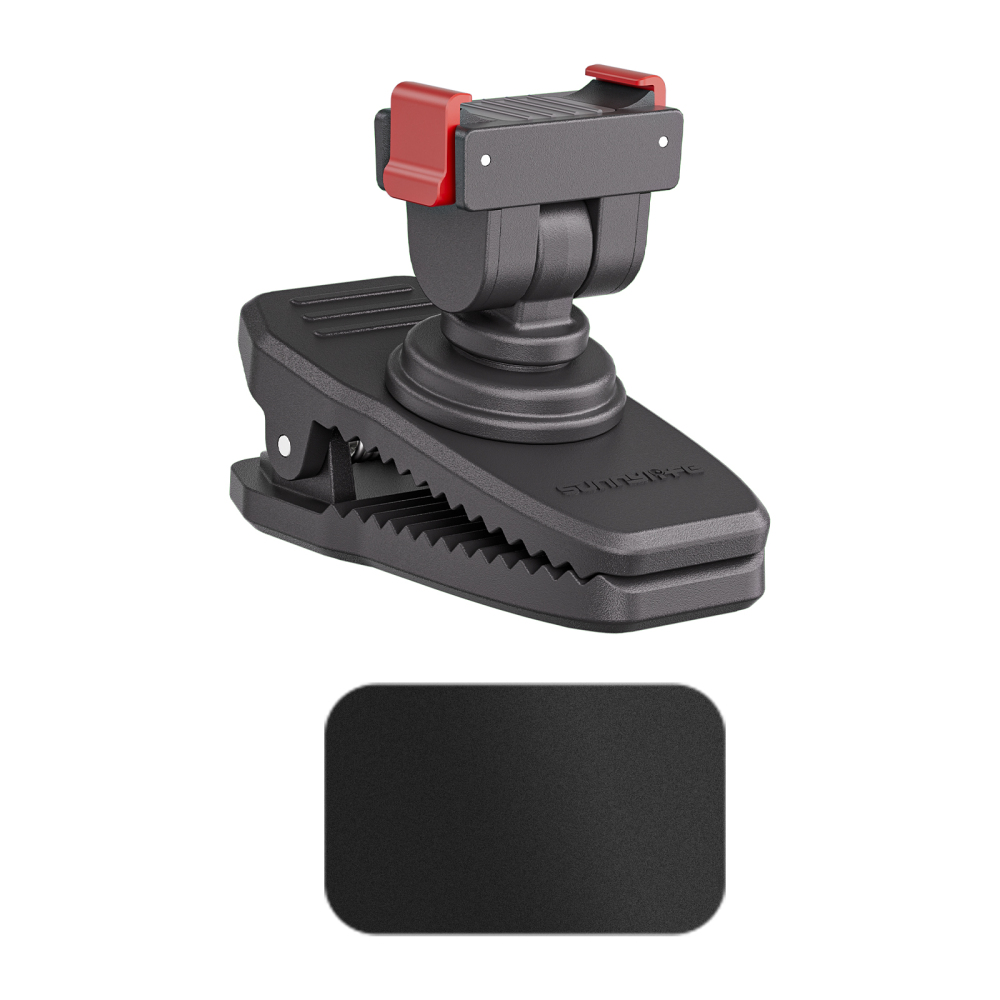 Sunnylife Magnetic Quick-Release Adjustable Backpack Clip Action Camera Clamp Vertical-Horizontal Mount Accessories for Osmo Pocket 4/3