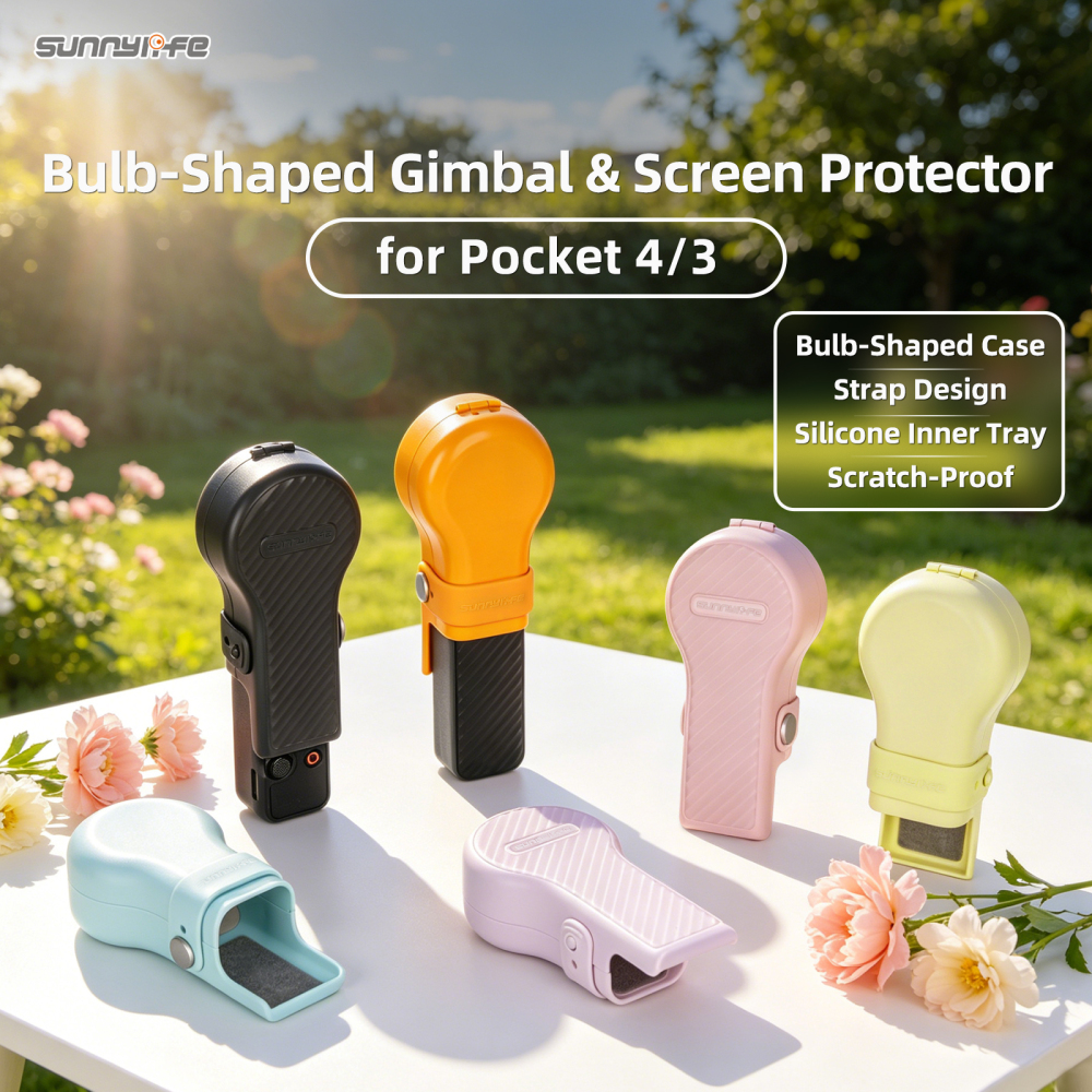 Sunnylife Colorful Bulb-Shaped Gimbal Cover Camera Protector Screen Protective Case Accessories for Osmo Pocket 4/3