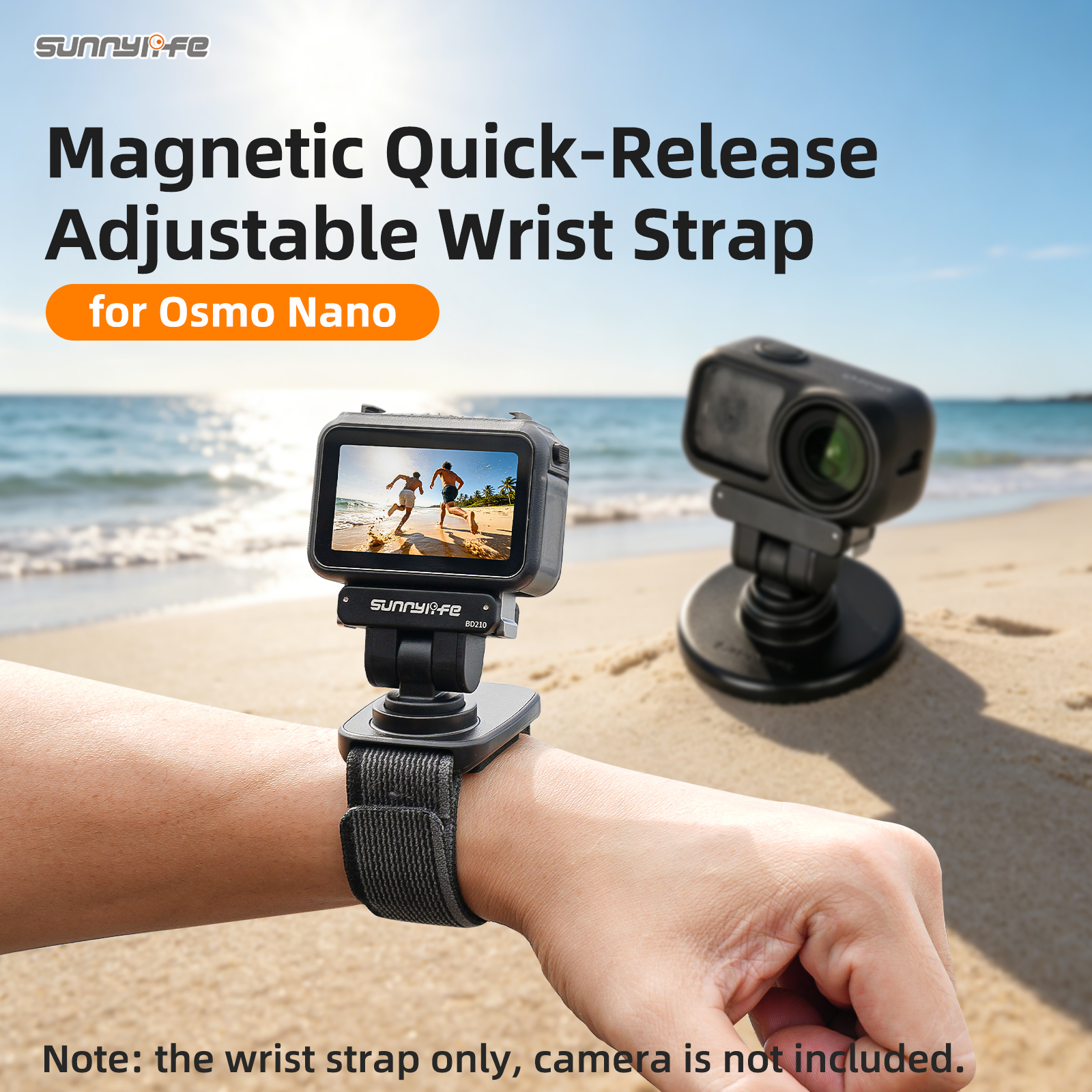 Sunnylife Magnetic Quick-Release Wrist Strap Adjustable Vision Dock Strap Wristband Expansion Band Bicycle Strap Cat Collar for Osmo Nano