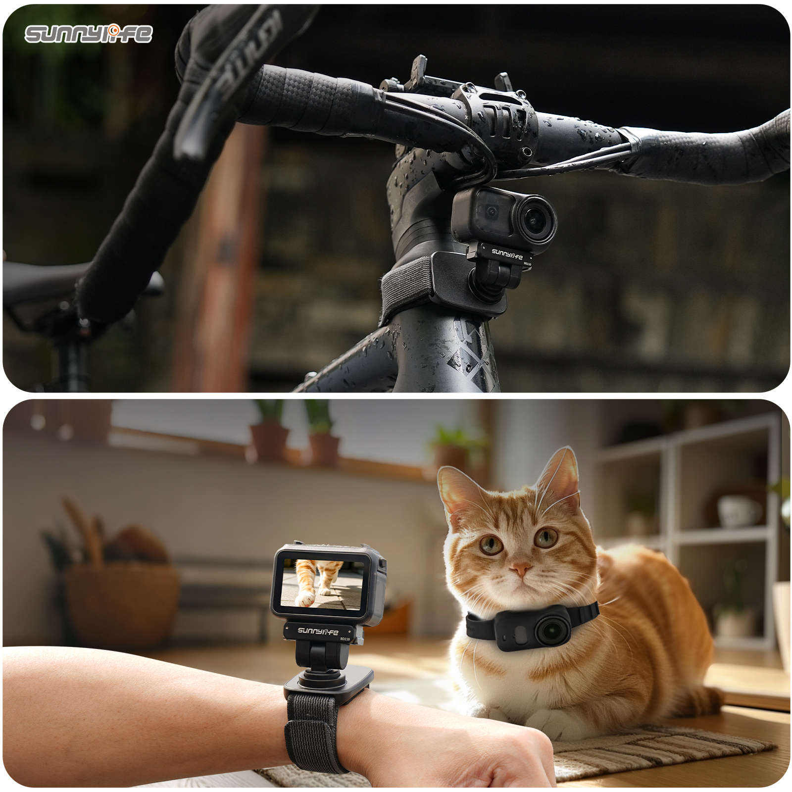 Sunnylife Magnetic Quick-Release Wrist Strap Adjustable Vision Dock Strap Wristband Expansion Band Bicycle Strap Cat Collar for Osmo Nano