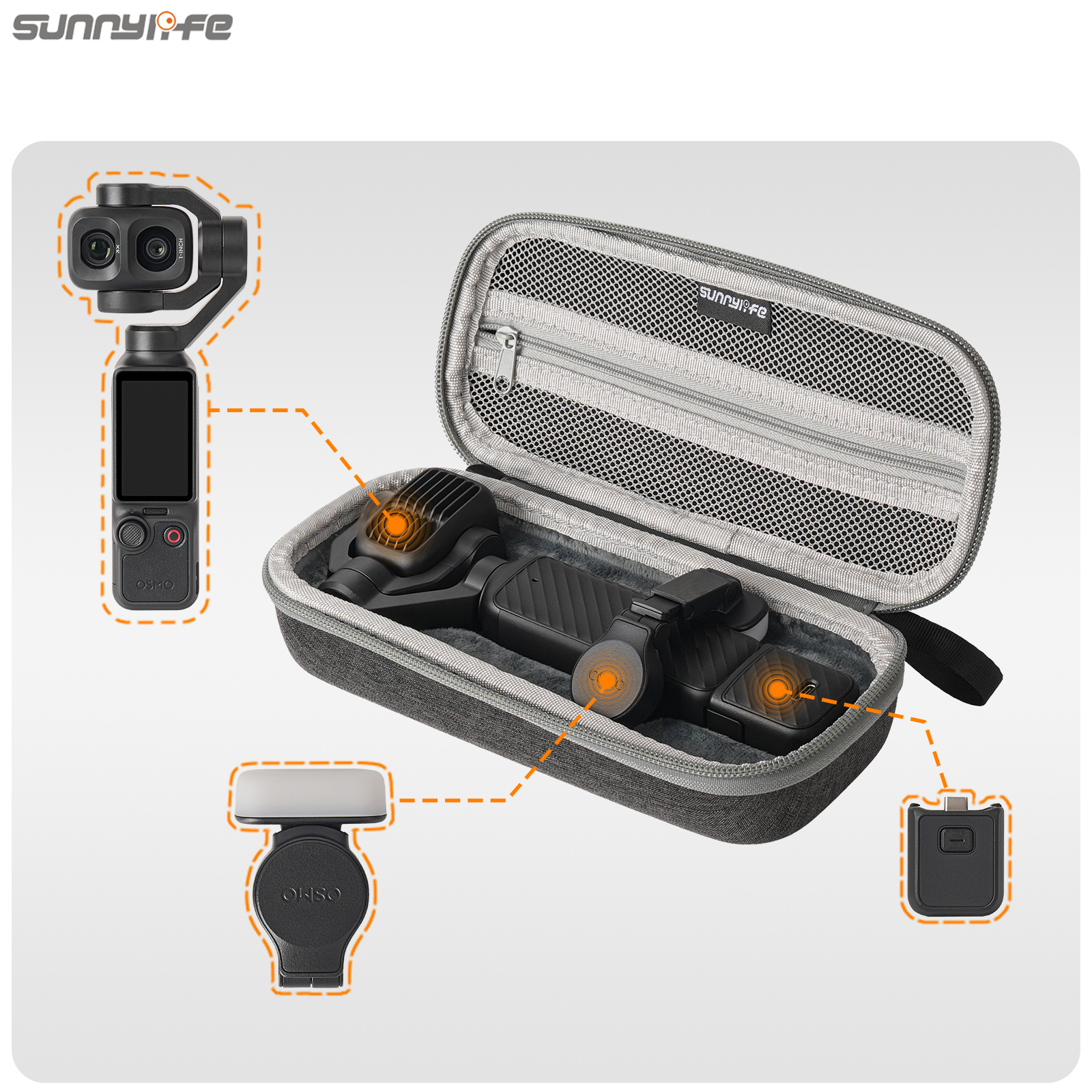 Sunnylife Mini Carrying Case Handbag Portable Travel Case Protective Organizer Standard Combo Bags Accessories for Pocket 4P