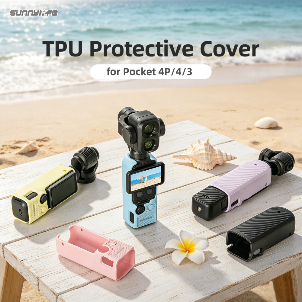 Sunnylife TPU Protective Cover Soft Protective Case Action Camera Cover Accessories for Osmo Pocket 4P/4/3
