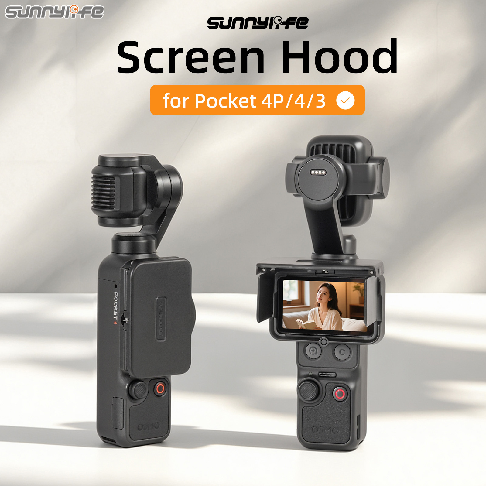 Sunnylife Screen Sun Hood Guard Screen Monitor Cover Protector Accessories for Osmo Pocket 4P/4/3