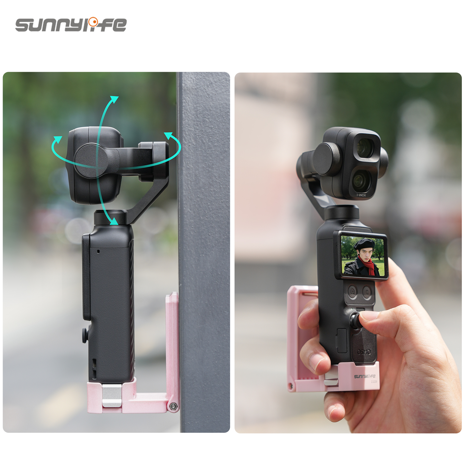 Sunnylife Quick-Release Magnetic Mount Tabletop Base Bracket Angles Adjustable Accessories for Osmo Pocket 4P/4/3