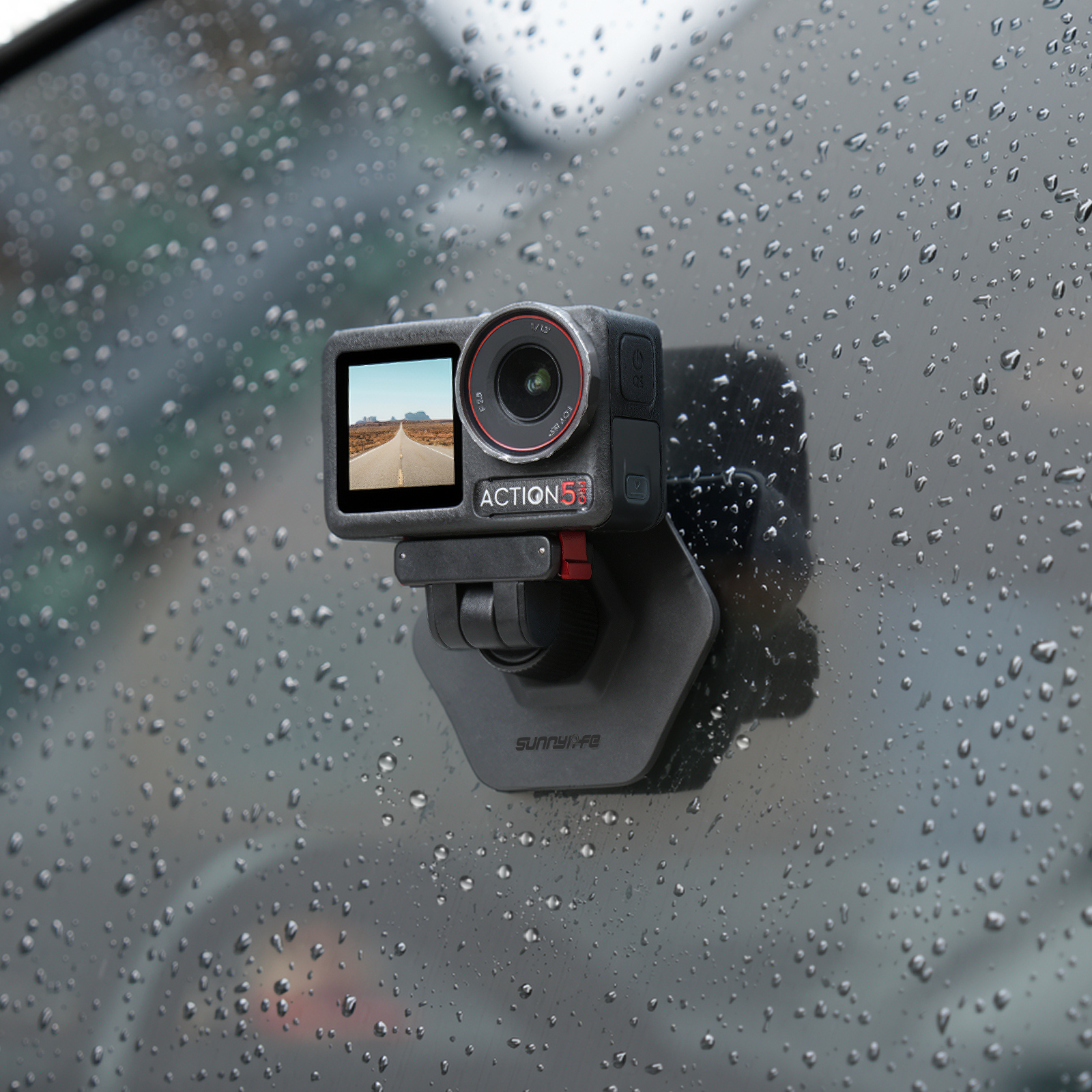 Sunnylife Magnetic Flexible Adhesive Helmet Mount Base Quick-Release Action Camera Holder for Osmo 360/Action 5 Pro/4/3/2