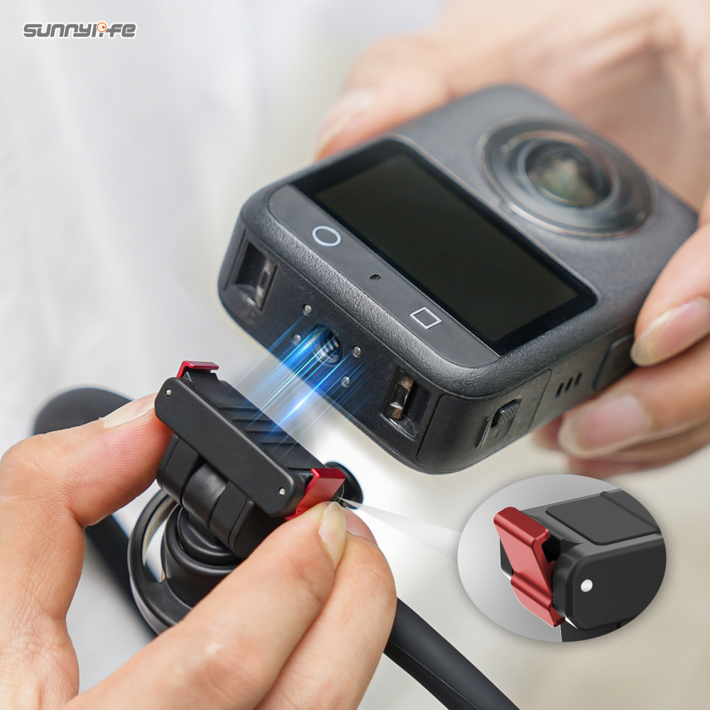 Sunnylife Magnetic POV Neck Mount Hand Free Video Vlog Neck Adjustable Selfie Holder with Body Strap for Osmo 360/Action 5 Pro/4/3/2