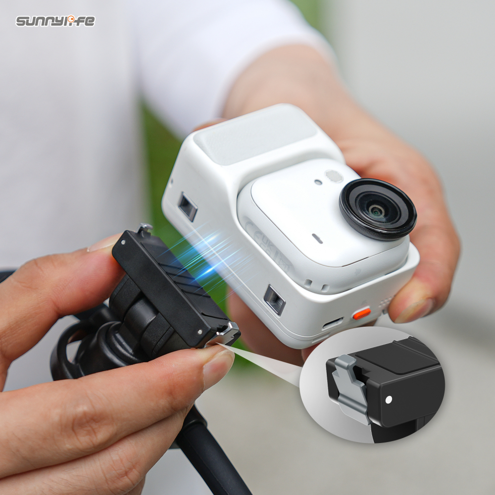 Sunnylife Magnetic POV Neck Mount Hand Free Video Vlog Neck Adjustable Selfie Holder with Body Strap for Insta360 GO Ultra