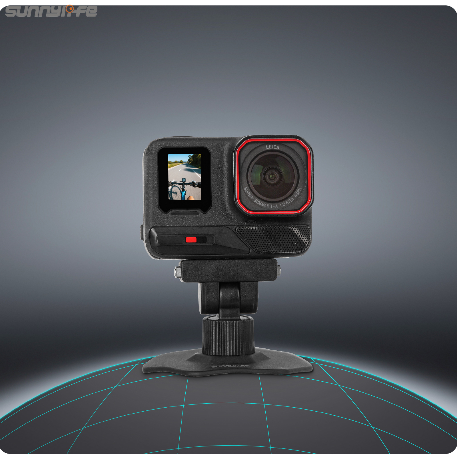 Sunnylife Magnetic Flexible Adhesive Helmet Mount Base Quick-Release Action Camera Holder for Insta360 X4 Air/X5/Ace/Ace Pro 2/1