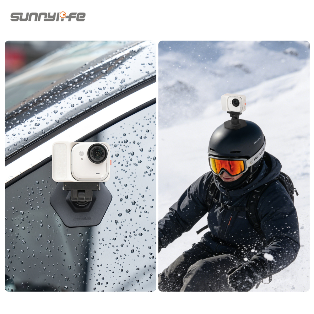 Sunnylife Magnetic Flexible Adhesive Helmet Mount Base Quick-Release Action Camera Holder for Insta360 GO Ultra