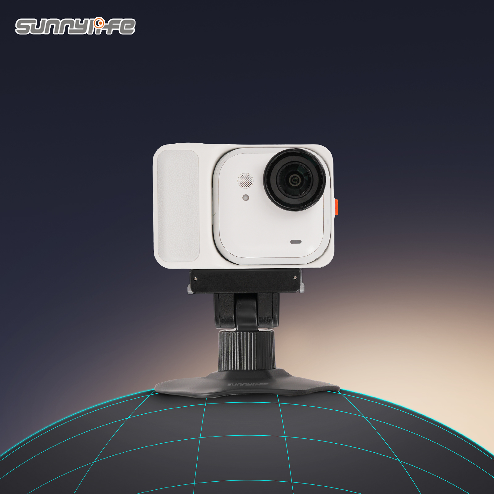 Sunnylife Magnetic Flexible Adhesive Helmet Mount Base Quick-Release Action Camera Holder for Insta360 GO Ultra