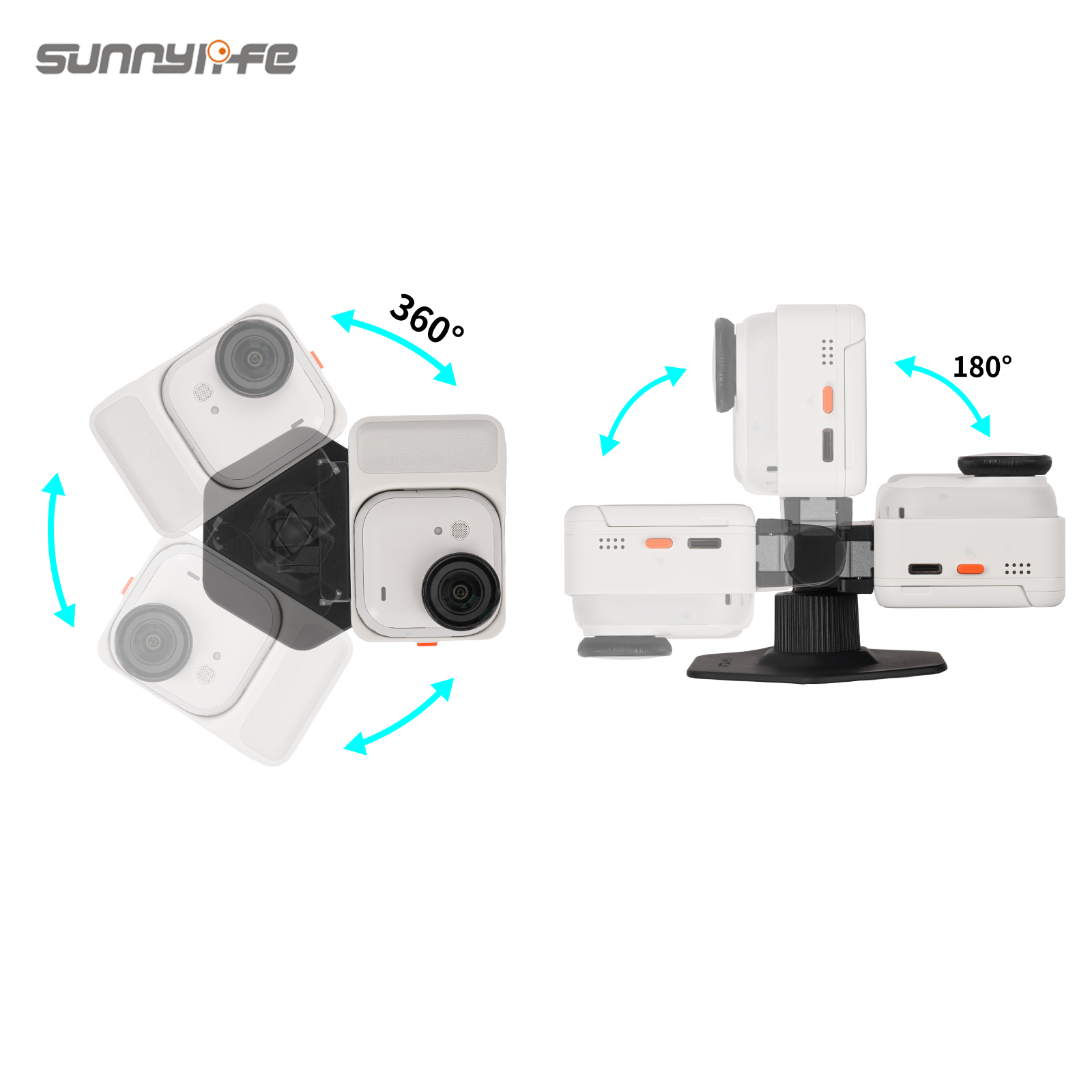 Sunnylife Magnetic Flexible Adhesive Helmet Mount Base Quick-Release Action Camera Holder for Insta360 GO Ultra